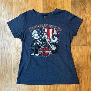 Harley Davidson Looney Tunes y2k Myrtle Beach, South Carolina Womens Shirt Sz: L